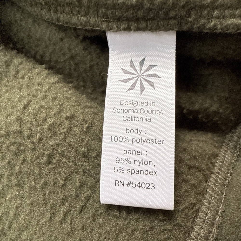 Athleta Jacket Womens Size XXS Green‎ Outlander Full Zip Hybrid Fleece Fitted - Picture 8 of 11